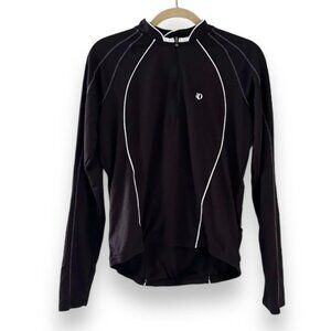 Pearl Izumi Black Half Zip Textured Cycling Jacket Women's Size Large Athletic